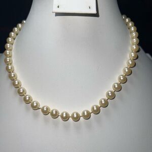 Vintage Faux Pearl Strung Necklace